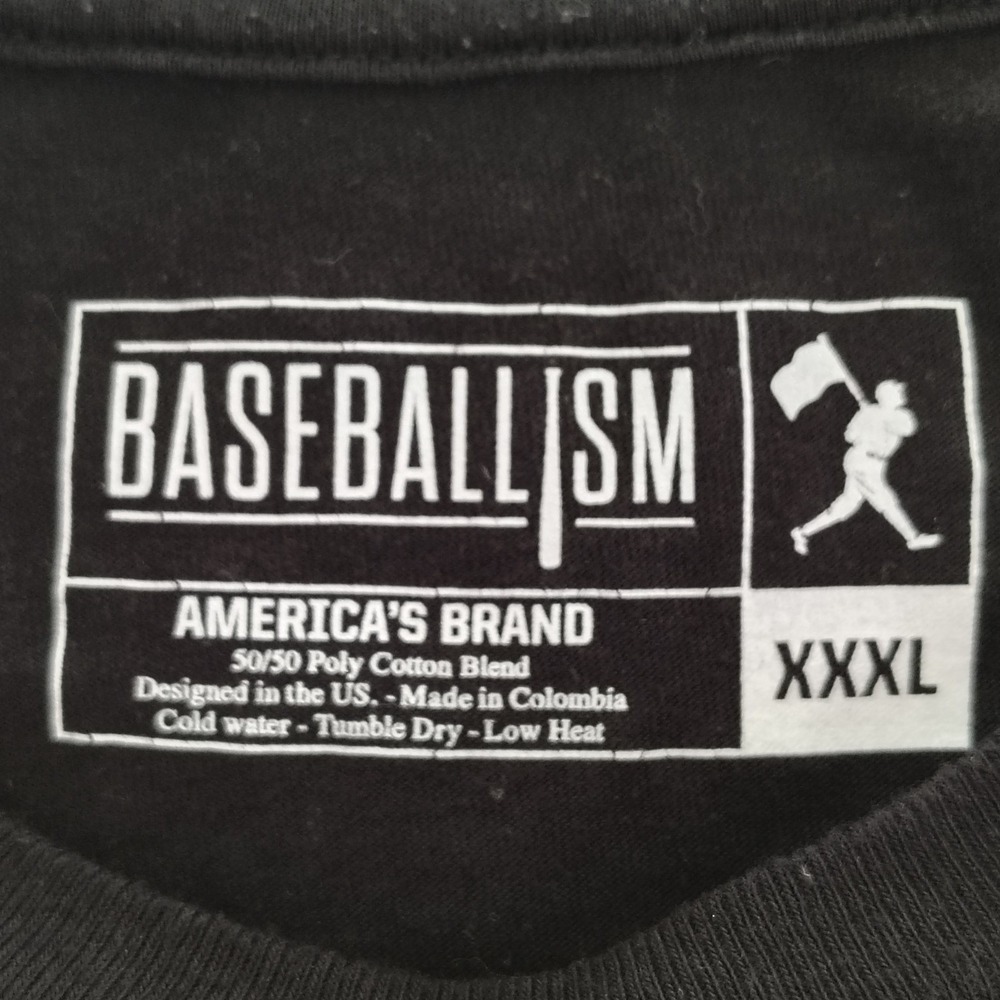 USA Baseball Freedom Eagle Men's t-shirt Size 3XL Crew Neck Black Basballism - Picture 4 of 8
